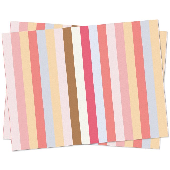 Moderne Pastel Candy Stripe Seidenpapier (Modern pastel candy stripe tissue paper )