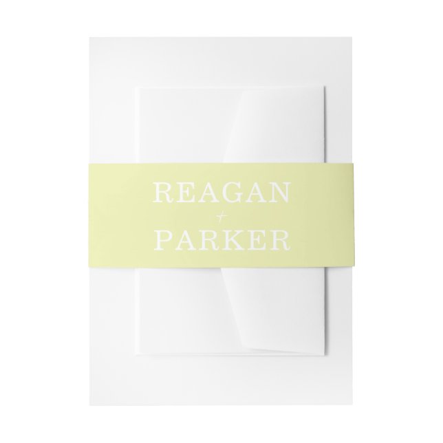 Moderne Pastel Green Personalisiert Wedding Einladungsbanderole (Vorderseite Beispiel)