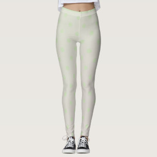 Moderne Pastel Green Polka Dot Leggings