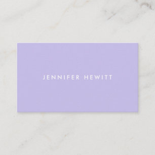 Moderne Pastel Lila beruflich minimalistisch Visitenkarte