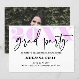 Moderne Pastel Ombre Grad Party Einladung Lilac