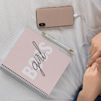 Moderne Pastel Pink Girl Boss Phrase