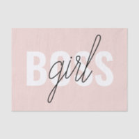 Moderne Pastel Pink Girl Boss Phrase