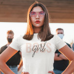Moderne Pastel Pink Girl Boss Phrase T-Shirt<br><div class="desc">Moderne Pastel Pink Girl Boss Phrase</div>