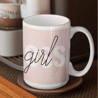 Moderne Pastel Pink Girl Boss Phrase