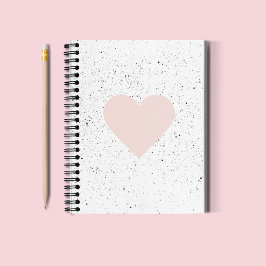 Moderne Pastel Pink & Heart Schönes Geschenk Notizblock