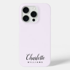 Moderne Pastel Pink Monogram iPhone 15 Pro Fall Case-Mate iPhone Hülle