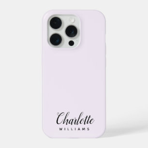 Moderne Pastel Pink Monogram iPhone 15 Pro Fall Hülle