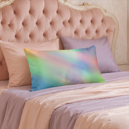 Moderne Pastel Rainbow Mermaid Unicorn Holographis Lendenkissen