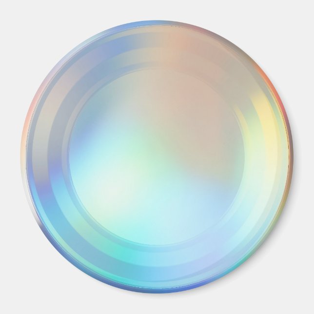 Moderne Pastel Rainbow Mermaid Unicorn Holographis Magnet (Vorne)