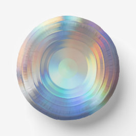 Moderne Pastel Rainbow Mermaid Unicorn Holographis Pappteller