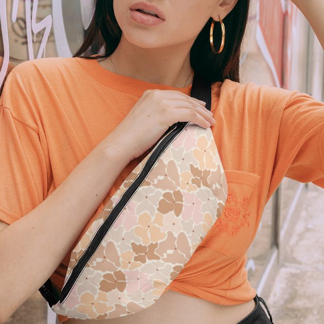 Moderne Pastel Rose Orange Floral Fille Motif (Créateur téléchargé)