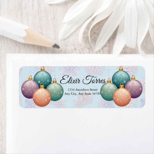 Moderne Pastel Weihnachtsschmuck Babydusche (Insitu)
