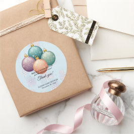 Moderne Pastel Weihnachtsschmuck Babydusche Runder Aufkleber