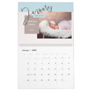 Moderne Pastel Whimsical Script-Erinnerungen Kalender