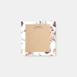 Moderne Pastell-Blume & Kraft-Personalisiertes Ges Post-it Klebezettel