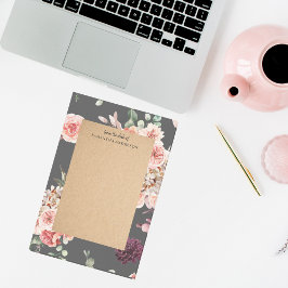 Moderne Pastell-Blume & Kraft-Personalisiertes Ges Post-it Klebezettel