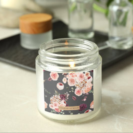 Moderne Pastell-Blume & Kraft-Personalisiertes Ges Quadratischer Aufkleber