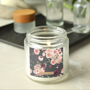 Moderne Pastell-Blume & Kraft-Personalisiertes Ges Quadratischer Aufkleber