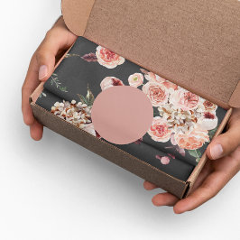 Moderne Pastell-Blume und Kraft Black Geschenkpapier