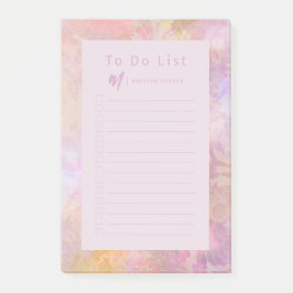 Moderne Pastell-Blumen-Monogramm Post-it Klebezettel