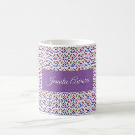Moderne Pastell-Ethno-Geometrie-Diamantmuster Kaffeetasse
