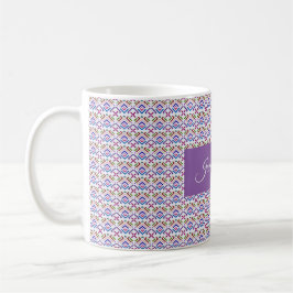 Moderne Pastell-Ethno-Geometrie-Diamantmuster Kaffeetasse