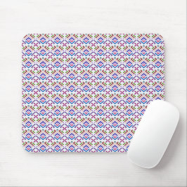 Moderne Pastell-Ethno-Geometrie-Diamantmuster Mousepad