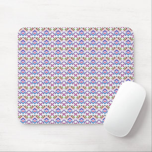 Moderne Pastell-Ethno-Geometrie-Diamantmuster Mousepad