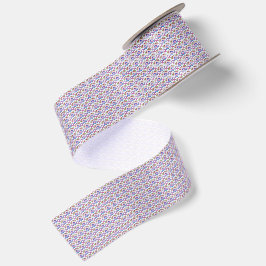 Moderne Pastell-Ethno-Geometrie-Diamantmuster Satinband