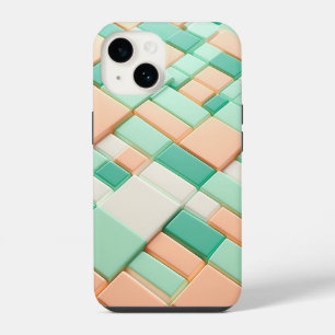 Moderne Pastell-Geometrie-Block-Handyhülle Soft Mi iPhone 14 Hülle
