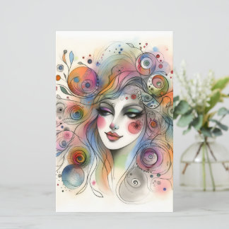 Moderne Pastell-Whimsical-Schreibpapier