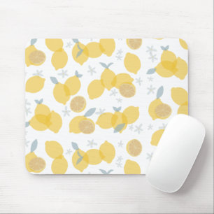 Moderne Pastell Zitrus Lemons Muster Mousepad