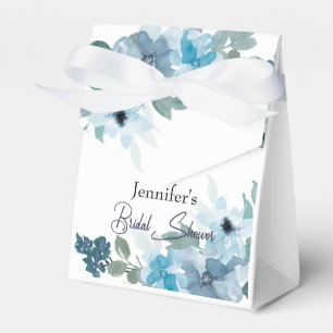 Moderne Pastellblaue Rosen Florale Hochzeitsgunstb Geschenkschachtel