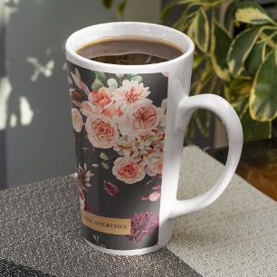 Moderne Pastellblumen & Kraft Personalisiertes Ges Milchtasse