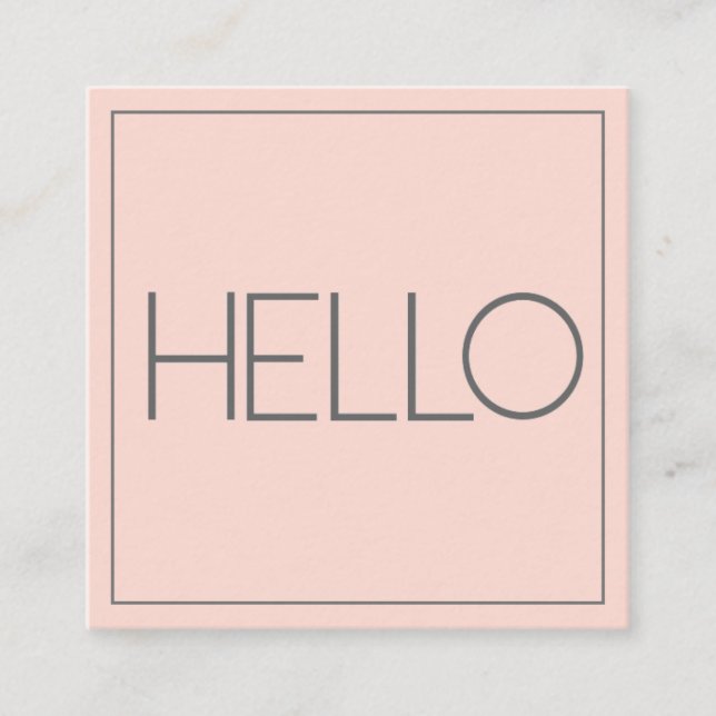 Moderne Pastelle | Square Business Card Quadratische Visitenkarte (Vorderseite)