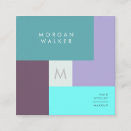 Moderne Pastelle | Square Business Card Quadratische Visitenkarte