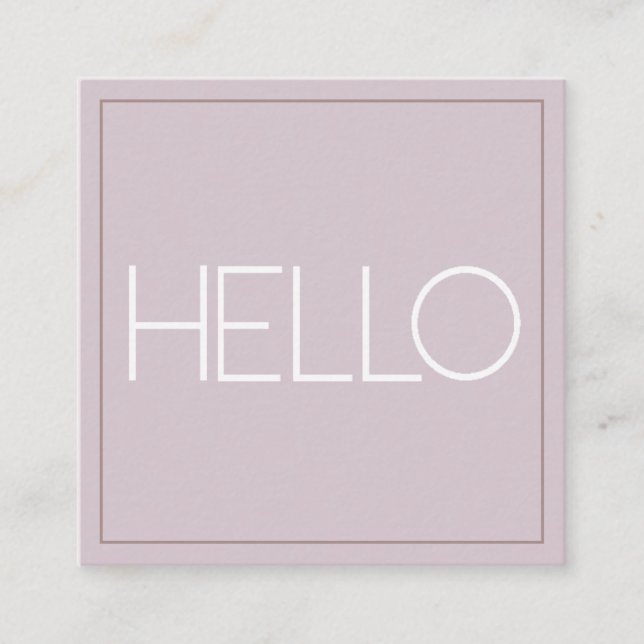 Moderne Pastelle | Square Business Card Quadratische Visitenkarte (Vorderseite)