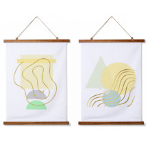 Moderne Pastelle und Gold Abstrakt