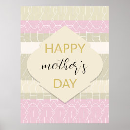 Moderne Pastellfarben mit geometrischem Muster Poster