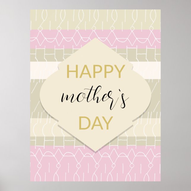 Moderne Pastellfarben mit geometrischem Muster Poster (Vorne)