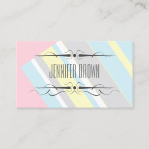 Moderne Pastellfarben Personalisierte Visitenkarte