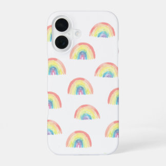 Moderne pastellfarbene Regenbogenfarbe niedlich iPhone 16 Hülle