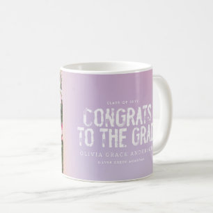 Moderne pastellfarbene Regenbogentypografie Abschl Kaffeetasse