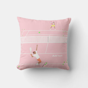 Moderne Pastellpink-Tennismatte Kissen