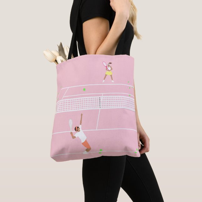 Moderne Pastellpink-Tennismatte Tasche (Von Nahem)