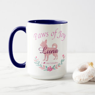 Moderne Pastellrosa Chihuahua   Benutzerdefinierte Tasse
