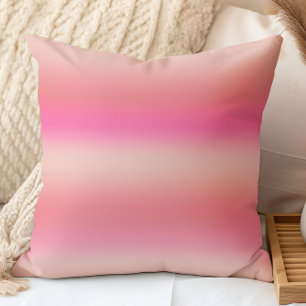 Moderne Pastellrosa-, Pfirsich- und Rosé-Ombre-Ver Kissen