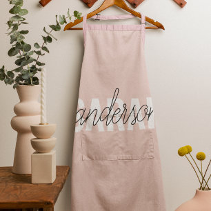 Moderne Pastellrosa-Schönheit Personalisierter Ihr Schürze