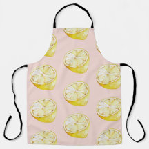 Moderne pastellrosa und gelbe Zitronen Muster